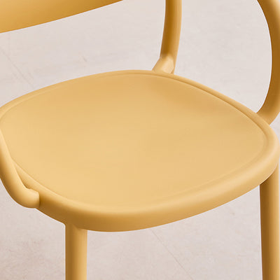 Silla de comedor con respaldo y reposabrazos Nordic Arc Full PP contemporánea para comedor 