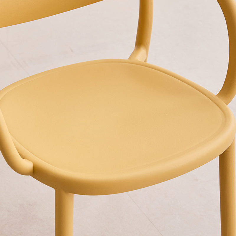 Silla de comedor con respaldo y reposabrazos Nordic Arc Full PP contemporánea para comedor 