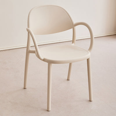 Silla de comedor con respaldo y reposabrazos Nordic Arc Full PP contemporánea para comedor 