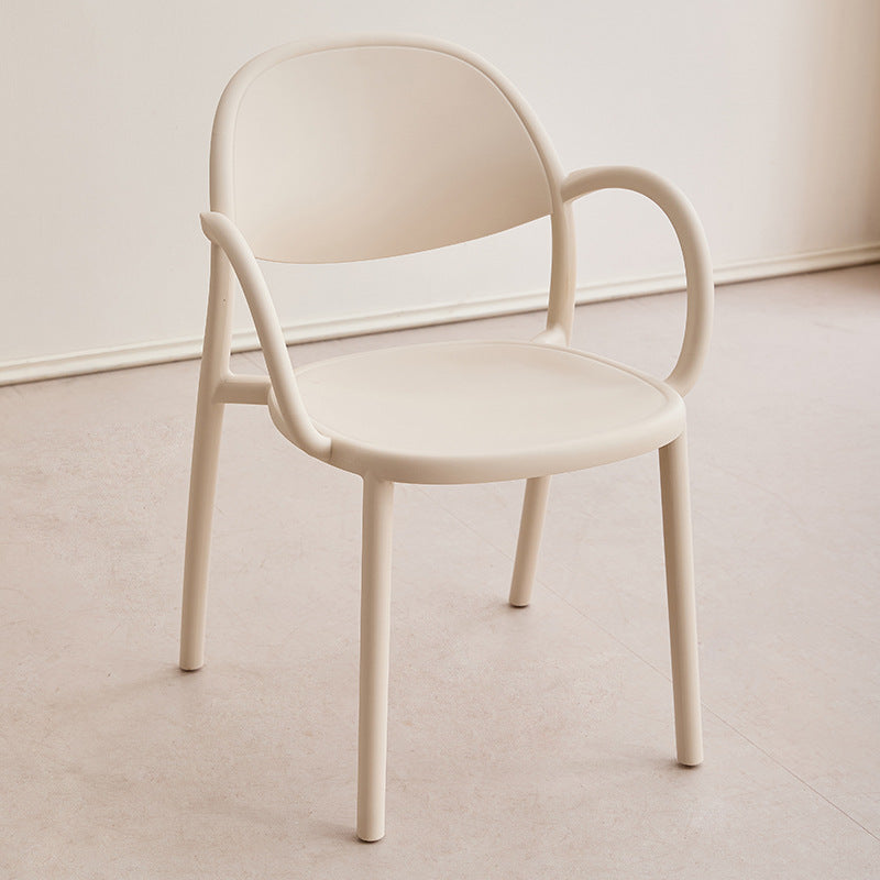 Silla de comedor con respaldo y reposabrazos Nordic Arc Full PP contemporánea para comedor 