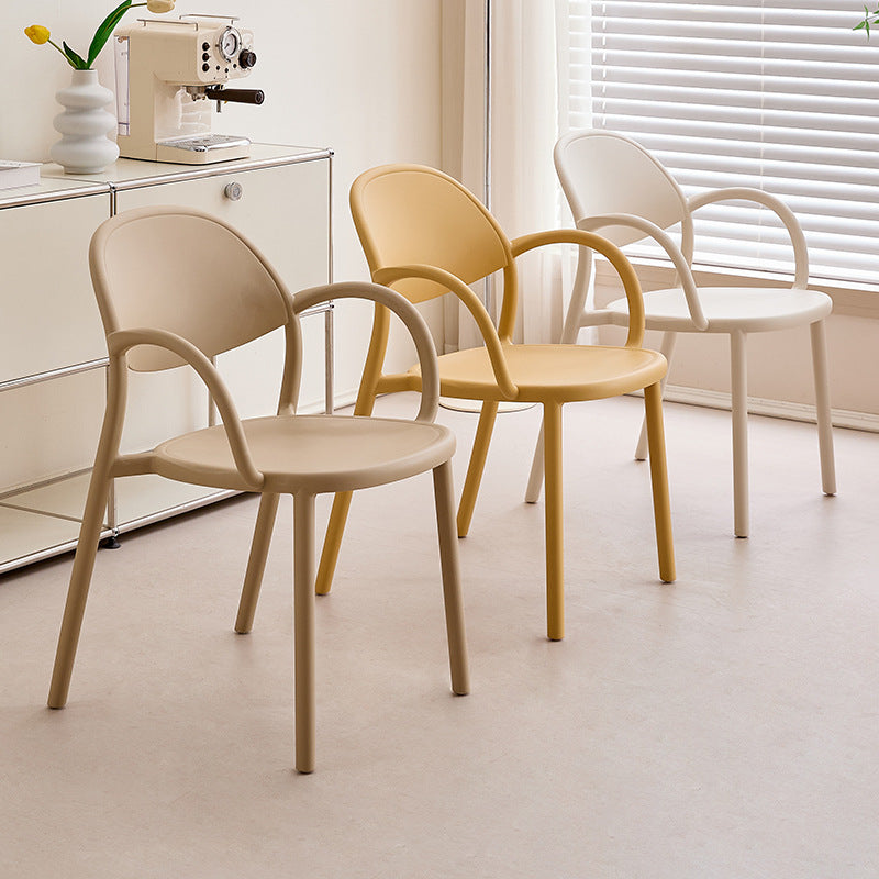 Silla de comedor con respaldo y reposabrazos Nordic Arc Full PP contemporánea para comedor 