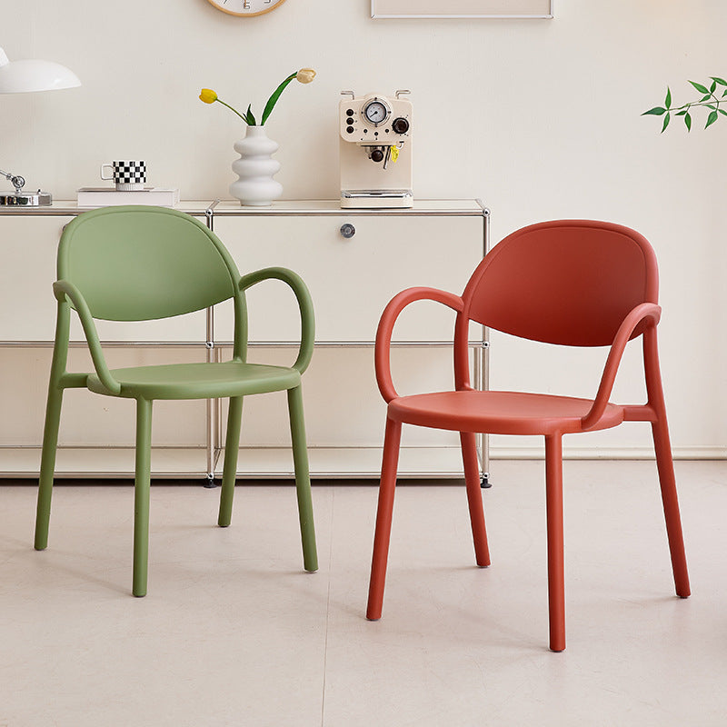 Silla de comedor con respaldo y reposabrazos Nordic Arc Full PP contemporánea para comedor 
