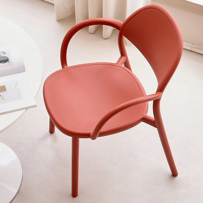Silla de comedor con respaldo y reposabrazos Nordic Arc Full PP contemporánea para comedor 