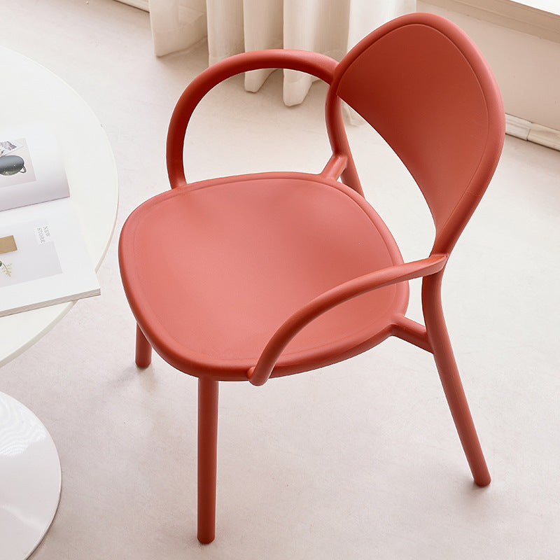 Silla de comedor con respaldo y reposabrazos Nordic Arc Full PP contemporánea para comedor 