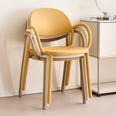 Silla de comedor con respaldo y reposabrazos Nordic Arc Full PP contemporánea para comedor 