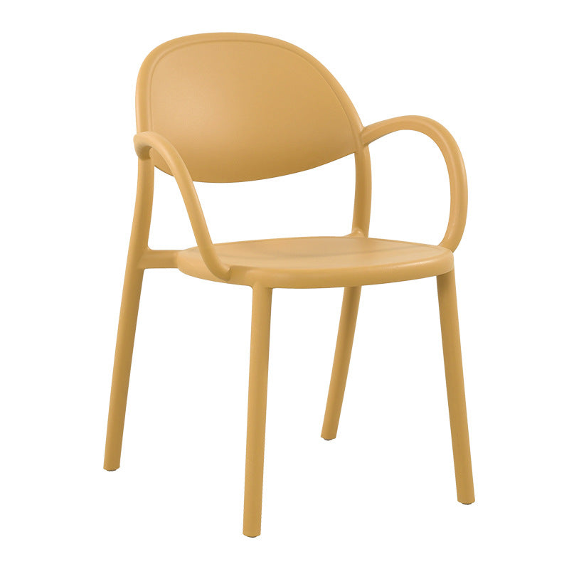 Silla de comedor con respaldo y reposabrazos Nordic Arc Full PP contemporánea para comedor 