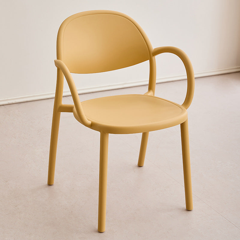 Silla de comedor con respaldo y reposabrazos Nordic Arc Full PP contemporánea para comedor 