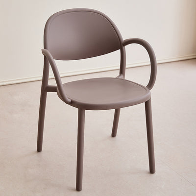 Silla de comedor con respaldo y reposabrazos Nordic Arc Full PP contemporánea para comedor 