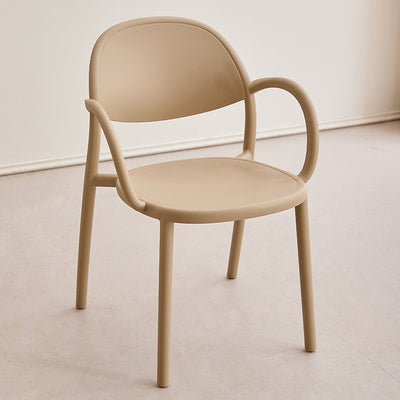Silla de comedor con respaldo y reposabrazos Nordic Arc Full PP contemporánea para comedor 