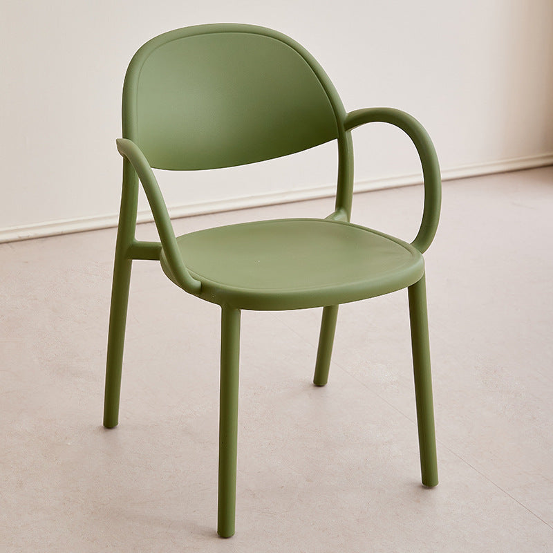 Silla de comedor con respaldo y reposabrazos Nordic Arc Full PP contemporánea para comedor 