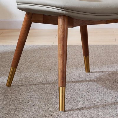 Silla de comedor de cuero sintético con respaldo y reposabrazos para comedor, estilo tradicional japonés 
