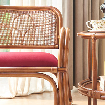 Traditional Japanese Square Flannelette Rattan Weaving Sponge Sofa Backrest Armrest For Living Room
