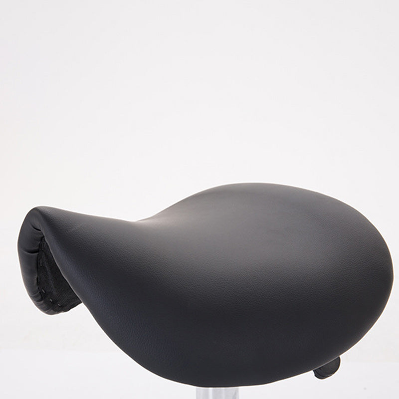 Taburete de bar moderno minimalista curvado de cuero PU PVC acero electrochapado sin respaldo ni brazos para comedor 