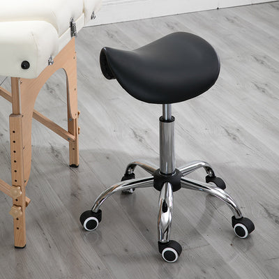 Taburete de bar moderno minimalista curvado de cuero PU PVC acero electrochapado sin respaldo ni brazos para comedor 