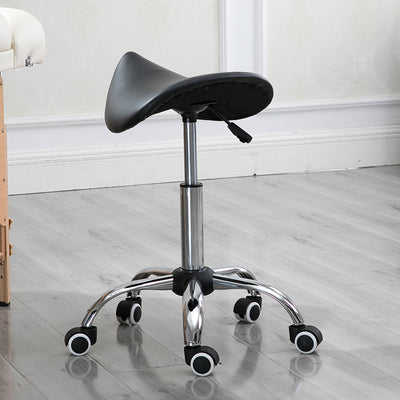 Taburete de bar moderno minimalista curvado de cuero PU PVC acero electrochapado sin respaldo ni brazos para comedor 