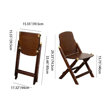 Contemporáneo Retro Plegable Madera Maciza Compuesta Tablero Haya Silla de Café Respaldo Sin Brazos Para Comedor 