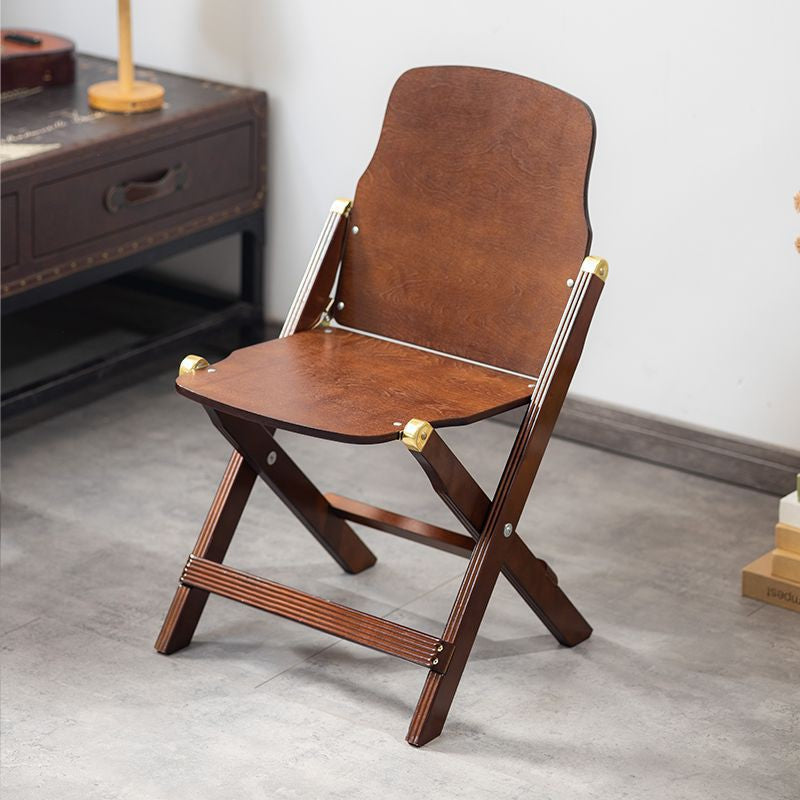 Contemporáneo Retro Plegable Madera Maciza Compuesta Tablero Haya Silla de Café Respaldo Sin Brazos Para Comedor 