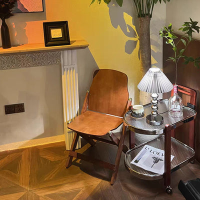 Contemporáneo Retro Plegable Madera Maciza Compuesta Tablero Haya Silla de Café Respaldo Sin Brazos Para Comedor 