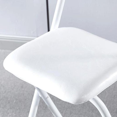Tabouret de bar carré pliable en cuir minimaliste moderne avec dossier sans accoudoirs pour salle à manger 