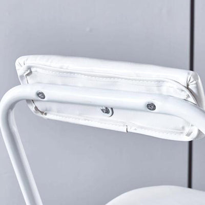 Tabouret de bar carré pliable en cuir minimaliste moderne avec dossier sans accoudoirs pour salle à manger 