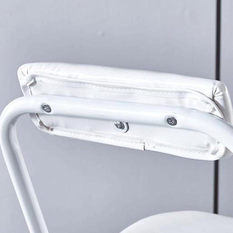 Tabouret de bar carré pliable en cuir minimaliste moderne avec dossier sans accoudoirs pour salle à manger 