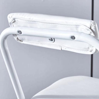 Tabouret de bar carré pliable en cuir minimaliste moderne avec dossier sans accoudoirs pour salle à manger 