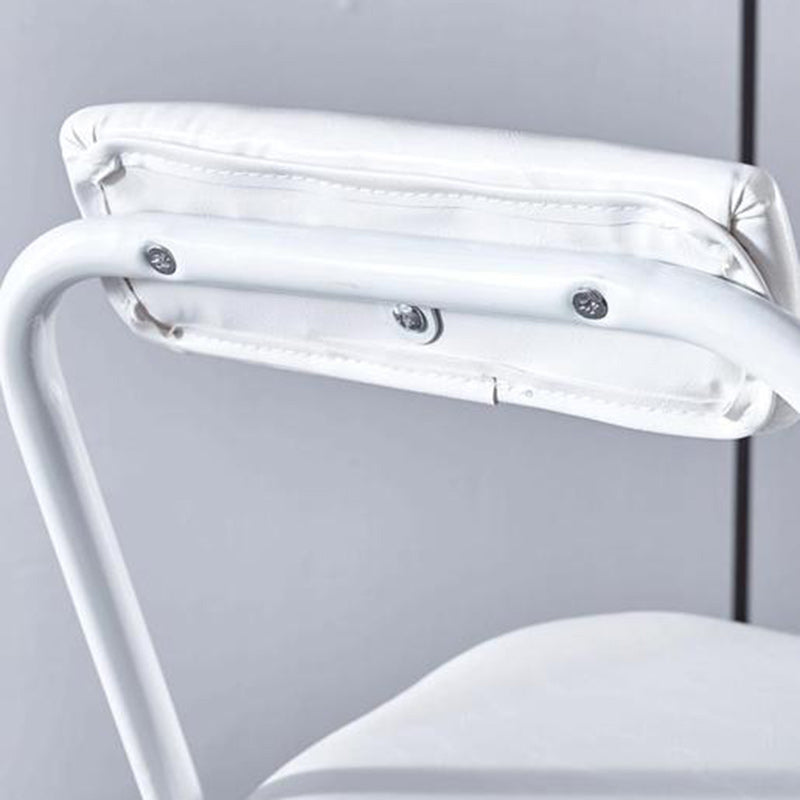 Tabouret de bar carré pliable en cuir minimaliste moderne avec dossier sans accoudoirs pour salle à manger 
