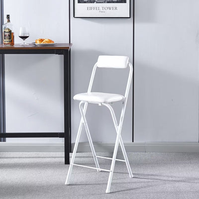 Tabouret de bar carré pliable en cuir minimaliste moderne avec dossier sans accoudoirs pour salle à manger 