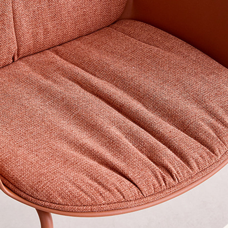 Sillón decorativo contemporáneo nórdico de plástico, hierro, algodón y lino con respaldo y reposabrazos para sala de estar 