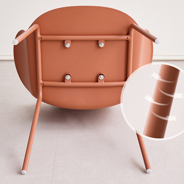 Sillón decorativo contemporáneo nórdico de plástico, hierro, algodón y lino con respaldo y reposabrazos para sala de estar 