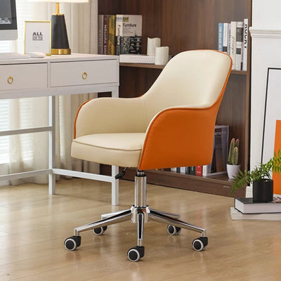 Modern Minimalist Adjustable Square Iron Sponge PU Leather Desk Chair Backrest Armrests For Home Office