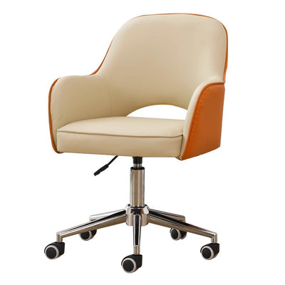 Modern Minimalist Adjustable Square Iron Sponge PU Leather Desk Chair Backrest Armrests For Home Office