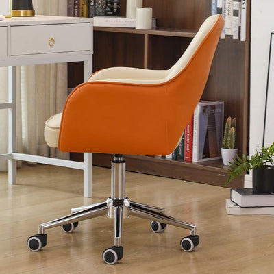 Modern Minimalist Adjustable Square Iron Sponge PU Leather Desk Chair Backrest Armrests For Home Office