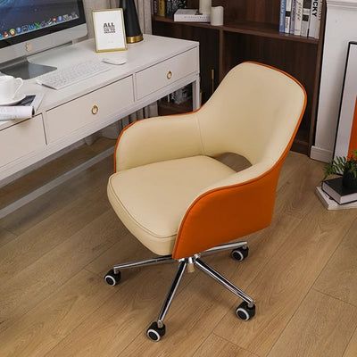 Modern Minimalist Adjustable Square Iron Sponge PU Leather Desk Chair Backrest Armrests For Home Office
