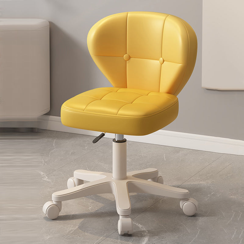 Moderner schlichter Schreibtischstuhl in Muschelform mit quadratischem Design aus kratzfestem Leder und Carbonstahl, höhenverstellbar, mit Rückenlehne und Armlehnen, für Homeoffice 