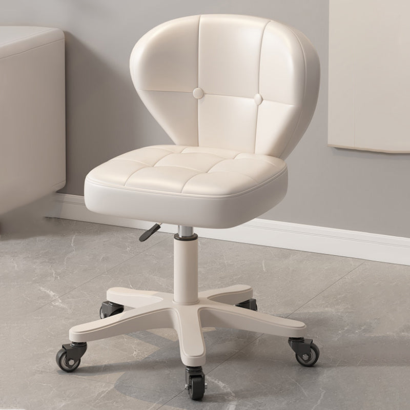 Moderner schlichter Schreibtischstuhl in Muschelform mit quadratischem Design aus kratzfestem Leder und Carbonstahl, höhenverstellbar, mit Rückenlehne und Armlehnen, für Homeoffice 