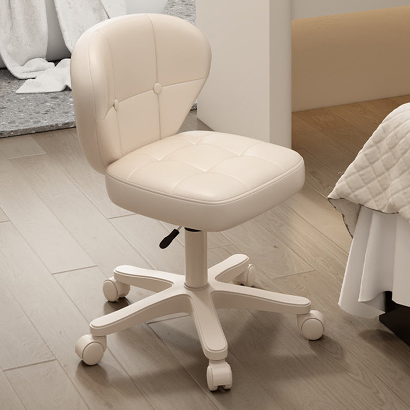 Moderner schlichter Schreibtischstuhl in Muschelform mit quadratischem Design aus kratzfestem Leder und Carbonstahl, höhenverstellbar, mit Rückenlehne und Armlehnen, für Homeoffice 