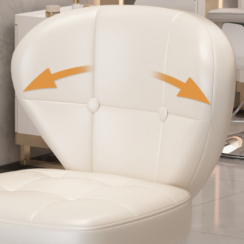Moderner schlichter Schreibtischstuhl in Muschelform mit quadratischem Design aus kratzfestem Leder und Carbonstahl, höhenverstellbar, mit Rückenlehne und Armlehnen, für Homeoffice 
