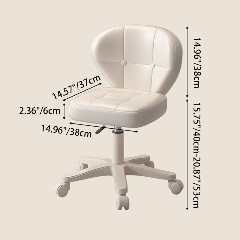 Modern Simplicity Adjustable Shell Shape Square Foam PU Leather Iron Desk Chair Backrest Armrest For Home Office