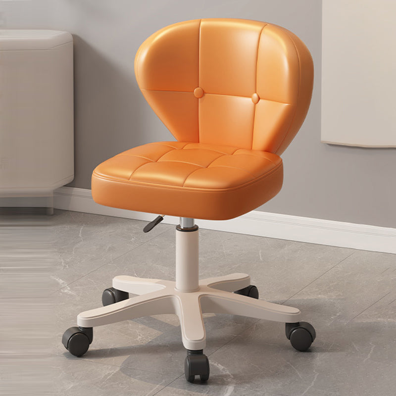 Moderner schlichter Schreibtischstuhl in Muschelform mit quadratischem Design aus kratzfestem Leder und Carbonstahl, höhenverstellbar, mit Rückenlehne und Armlehnen, für Homeoffice 
