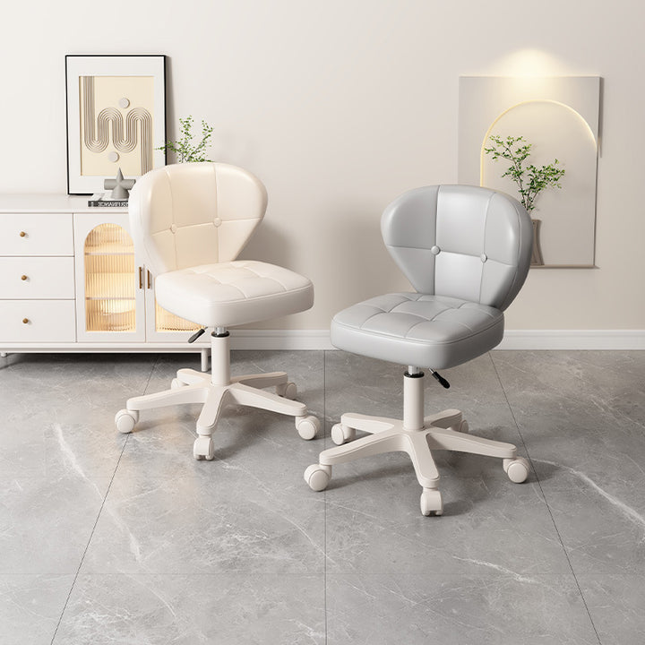 Moderner schlichter Schreibtischstuhl in Muschelform mit quadratischem Design aus kratzfestem Leder und Carbonstahl, höhenverstellbar, mit Rückenlehne und Armlehnen, für Homeoffice 