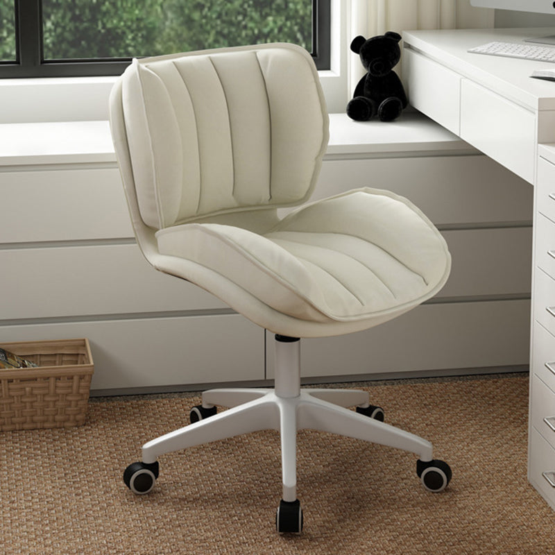 Modern Minimalist Adjustable Removable Square-Striped Metal PU Leather Foam Desk Chair Backrest Armless For Home Office