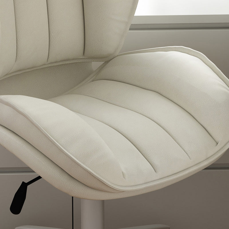 Moderne Minimaliste Réglable Amovible Carré-Rayé Métal Similicuir Mousse Chaise de Bureau Dossier Sans Accoudoirs Pour Bureau à Domicile 