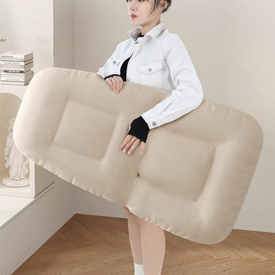 Modern Minimalist Adjustable Square Iron Sponge Tech Fabric Accent Chair Backrest Armless For Living Room