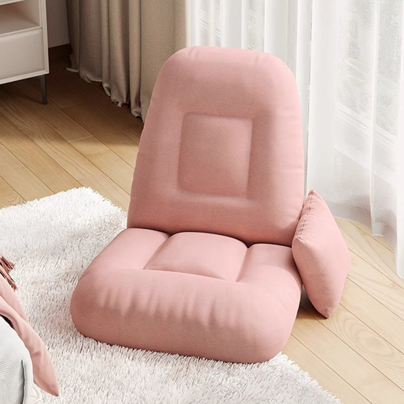 Modern Minimalist Adjustable Square Iron Sponge Tech Fabric Accent Chair Backrest Armless For Living Room