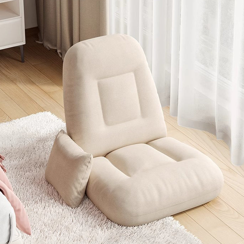Modern Minimalist Adjustable Square Iron Sponge Tech Fabric Accent Chair Backrest Armless For Living Room