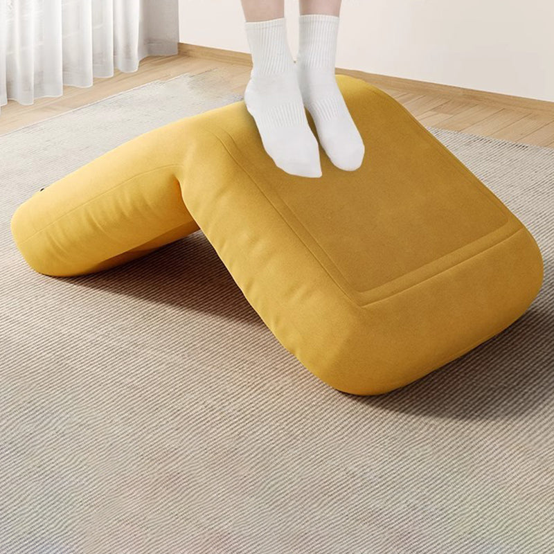Modern Minimalist Adjustable Square Iron Sponge Tech Fabric Accent Chair Backrest Armless For Living Room