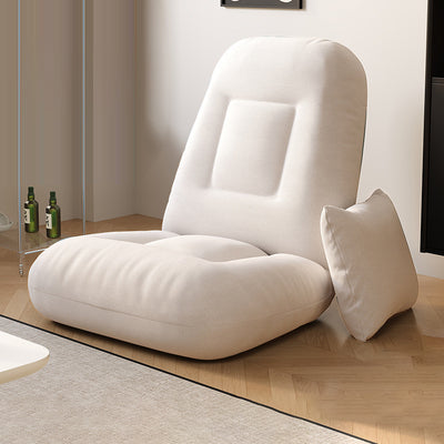 Modern Minimalist Adjustable Square Iron Sponge Tech Fabric Accent Chair Backrest Armless For Living Room
