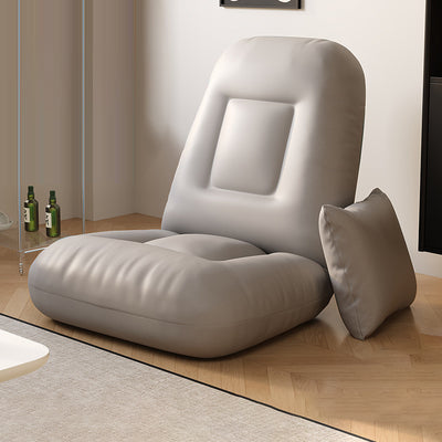 Modern Minimalist Adjustable Square Iron Sponge Tech Fabric Accent Chair Backrest Armless For Living Room