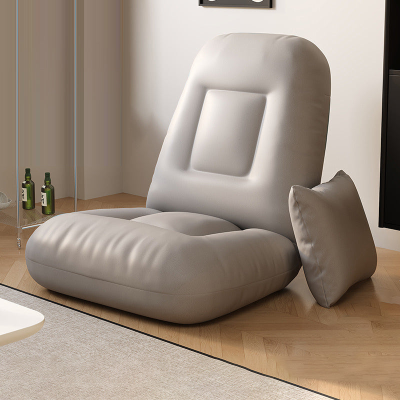 Modern Minimalist Adjustable Square Iron Sponge Tech Fabric Accent Chair Backrest Armless For Living Room
